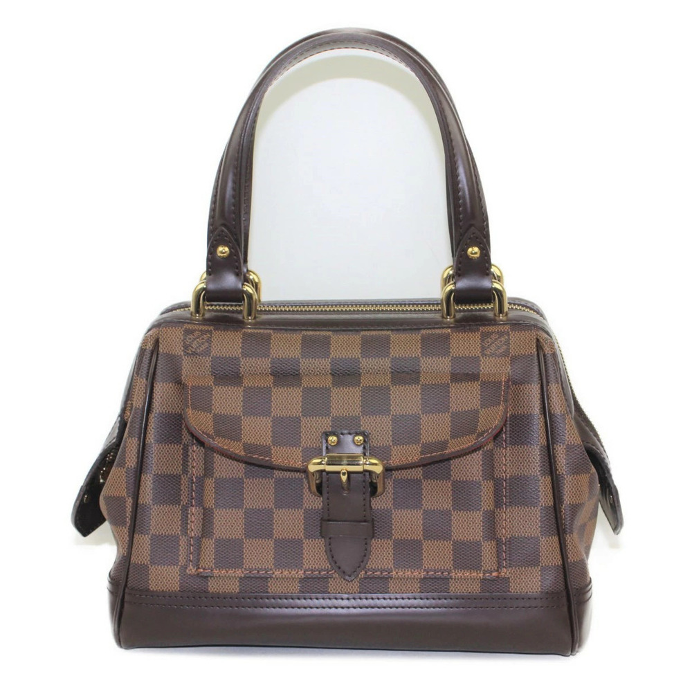 LOUIS VUITTON Knightsbridge Damier Ebene Brown Red Handbag